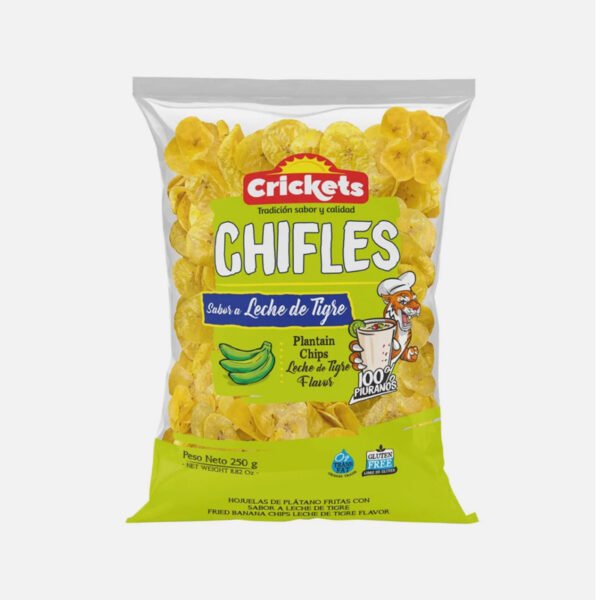 Chifles CRICKETS Sabor a Leche de Tigre Bolsa 250g